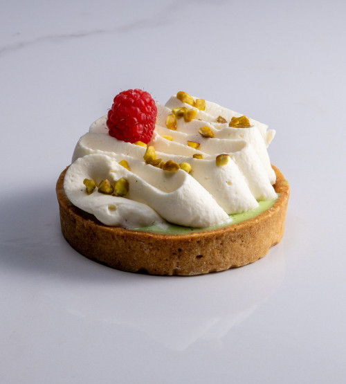 Tarte Pistache Framboise Meringuée